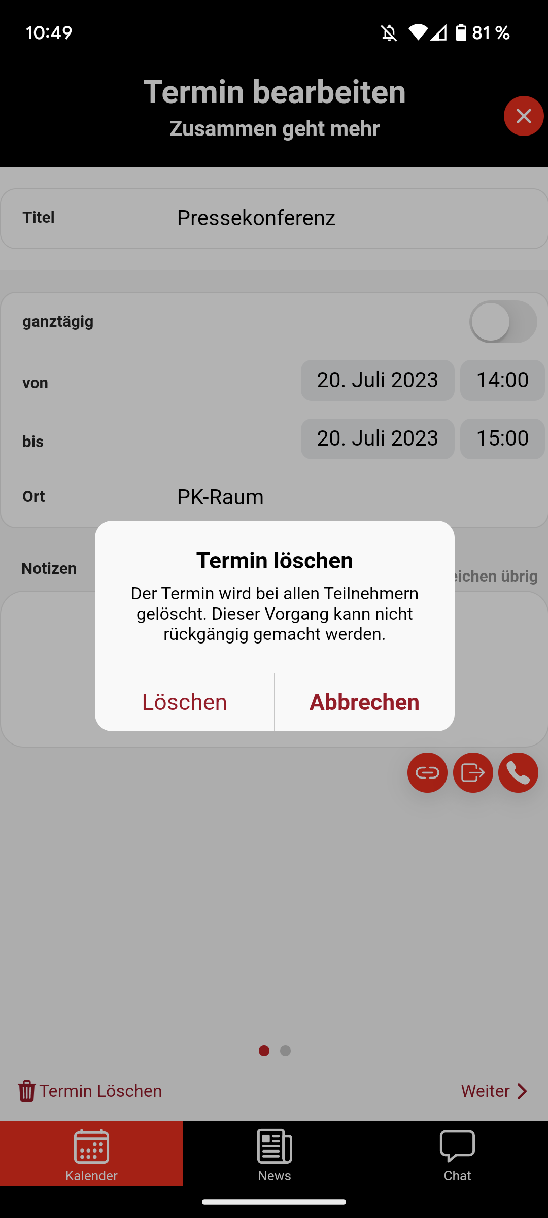 2. Installieren drücken