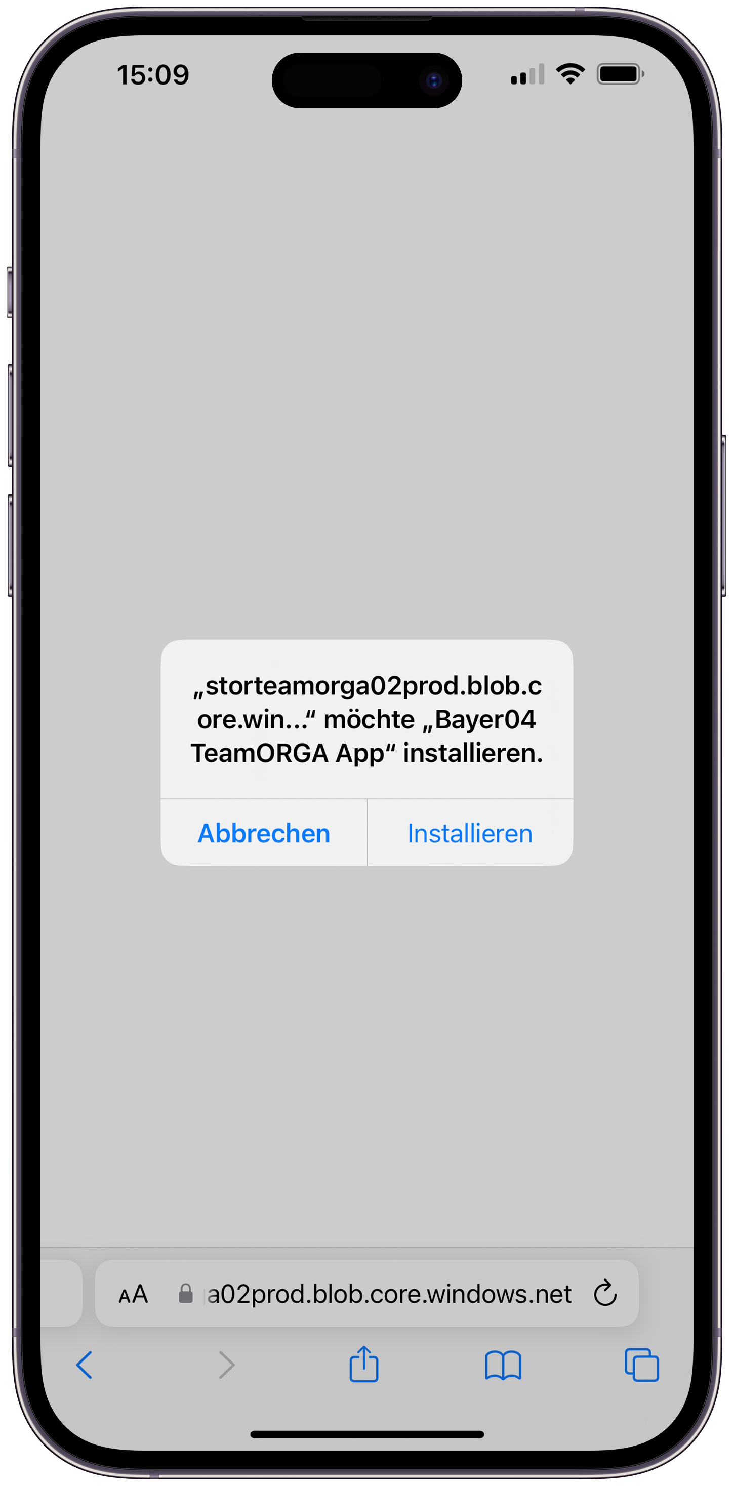 2. Installieren drücken